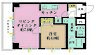 間取り：1LDK、専有面積37.74m2、バルコニー面積5.1m2