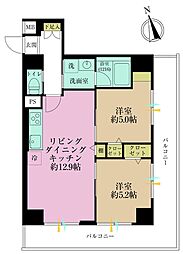 ライオンズマンション西早稲田 2LDKの間取図画像