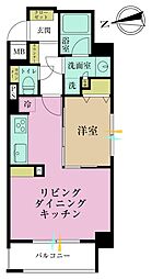 日神デュオステージ新宿外苑東通り 1LDKの間取図画像