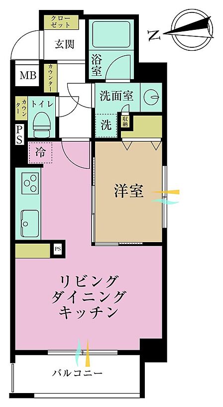 1LDK 間取り