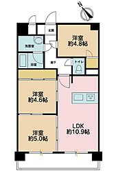 ユニーブル神奈川新町 3LDKの間取図画像