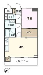 永福ニューハウジング 1LDKの間取図画像