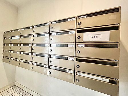 郵便受けも、きちんと管理されています。