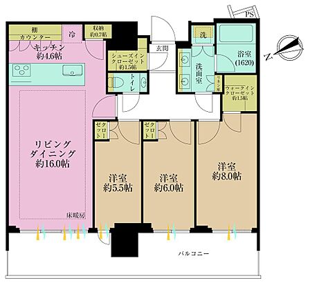 3LDK 間取り