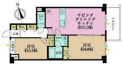 エンゼルハイム大井第2 2LDKの間取図画像