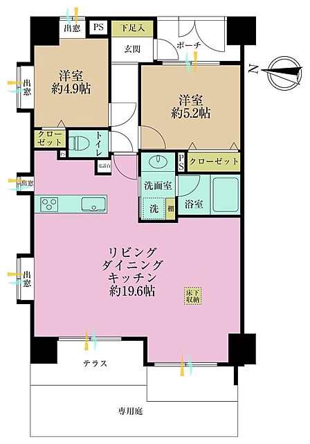 2LDK 間取り
