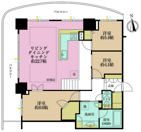 2SLDK 間取り