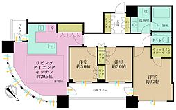 ル・サンク大崎シティタワー 3LDKの間取図画像