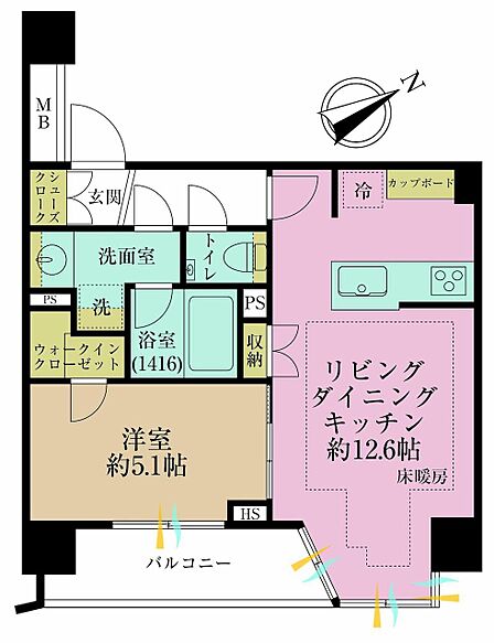 1LDK 間取り