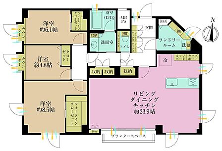 3LDK 間取り