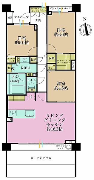 間取りを拡大表示