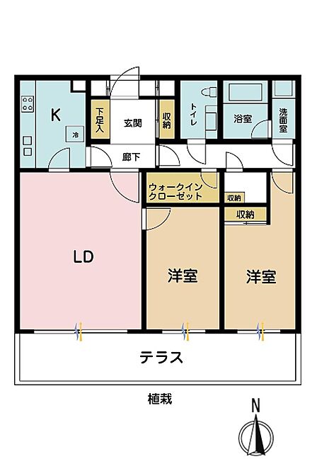 2LDK、専有面積94.9?