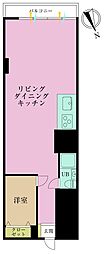麻布霞町マンション 1LDKの間取図画像