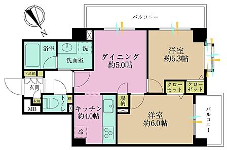 2DK、価格6180万円、専有面積48.58?、バルコニー面積4?