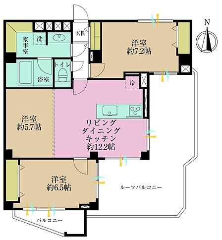 3LDK 間取り