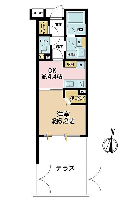1DK、専有面積30?