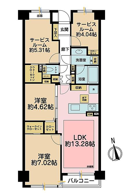3SLDK 間取り
