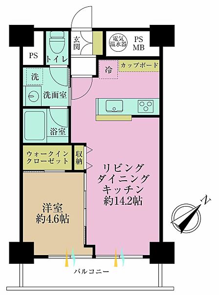1LDK 間取り