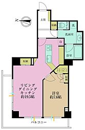 恵比寿ガーデンテラス壱番館 1LDKの間取図画像