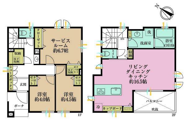 間取りを拡大表示