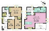 間取り：2LDK+S（納戸）、土地面積85.62m2、建物面積87.16m2