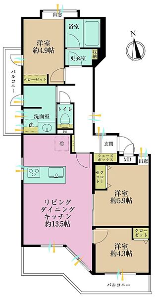 間取りを拡大表示