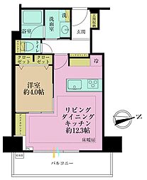 アクシア麻布 1LDKの間取図画像