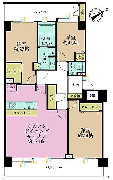 間取りを拡大表示