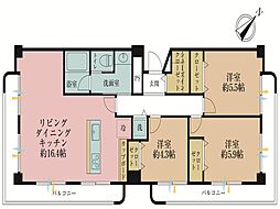 三田シャスターマンション 3LDKの間取図画像