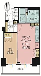 品川タワーフェイス 1LDKの間取図画像