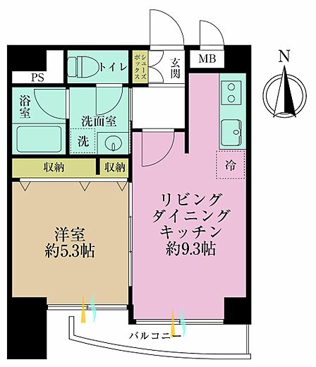 1LDK 間取り
