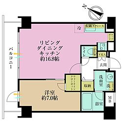 ミュゼ表参道 1LDKの間取図画像