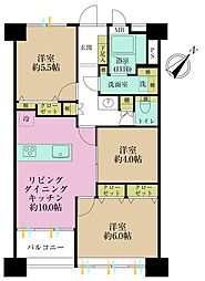 大森駅前住宅1号棟 3LDKの間取図画像