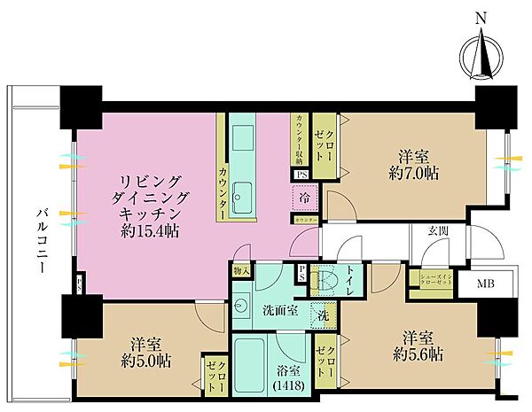 間取りを拡大表示