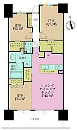 オーベルグランディオ品川勝島 3LDKの間取図画像