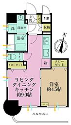 ファーストクラス子安駅 1LDKの間取図画像