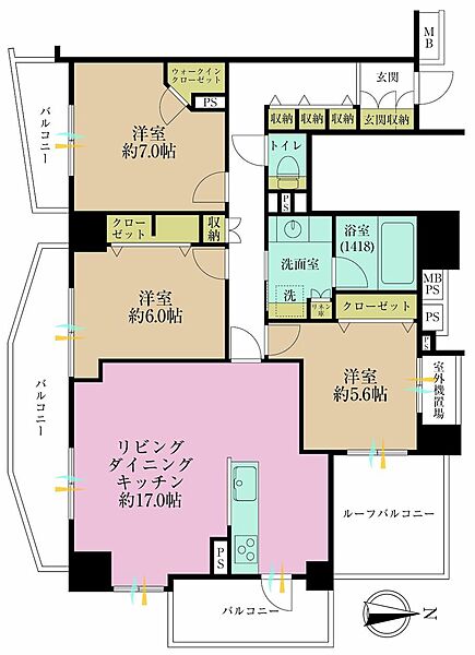 間取りを拡大表示