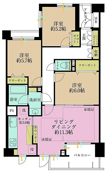 間取りを拡大表示