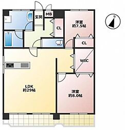 間取図画像 2LDK