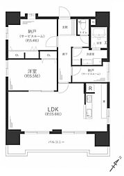 甲南第二兵庫ハイム 2SLDKの間取図画像