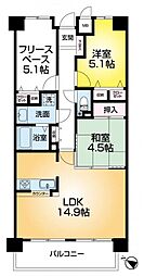 カルム東灘 3LDKの間取図画像