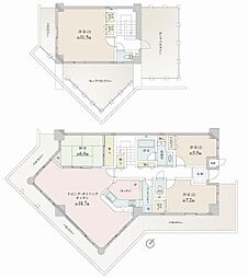 須磨白川台レックスマンション 4LDKの間取図画像