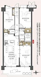 グレーシィ須磨アルテピア3番街・1 3LDKの間取図画像