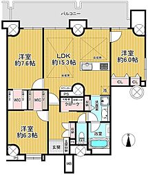 エルザタワー55 3LDKの間取図画像
