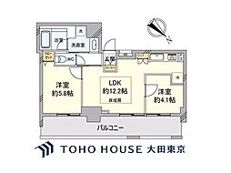 ファミール月島グランスイートタワー 2LDKの間取図画像