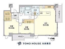 ザ・パークハウス西麻布霞町 2LDKの間取図画像