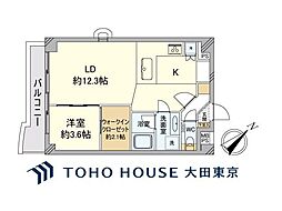 ルイマーブル乃木坂 1LDKの間取図画像