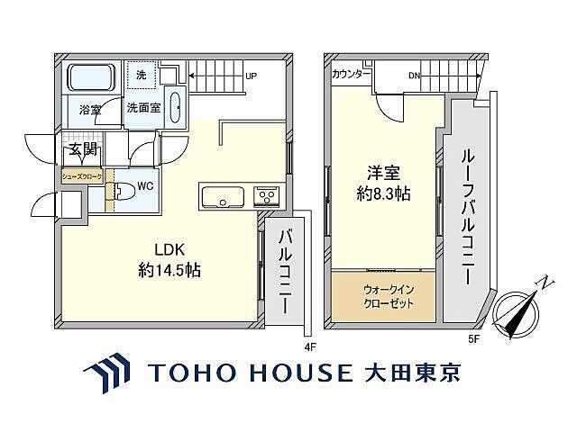 間取り ディナスカーラ品川戸越 4階/-