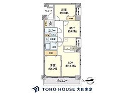 ナイスパークコート鶴見潮田 2SLDKの間取図画像