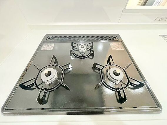 3口コンロで、...